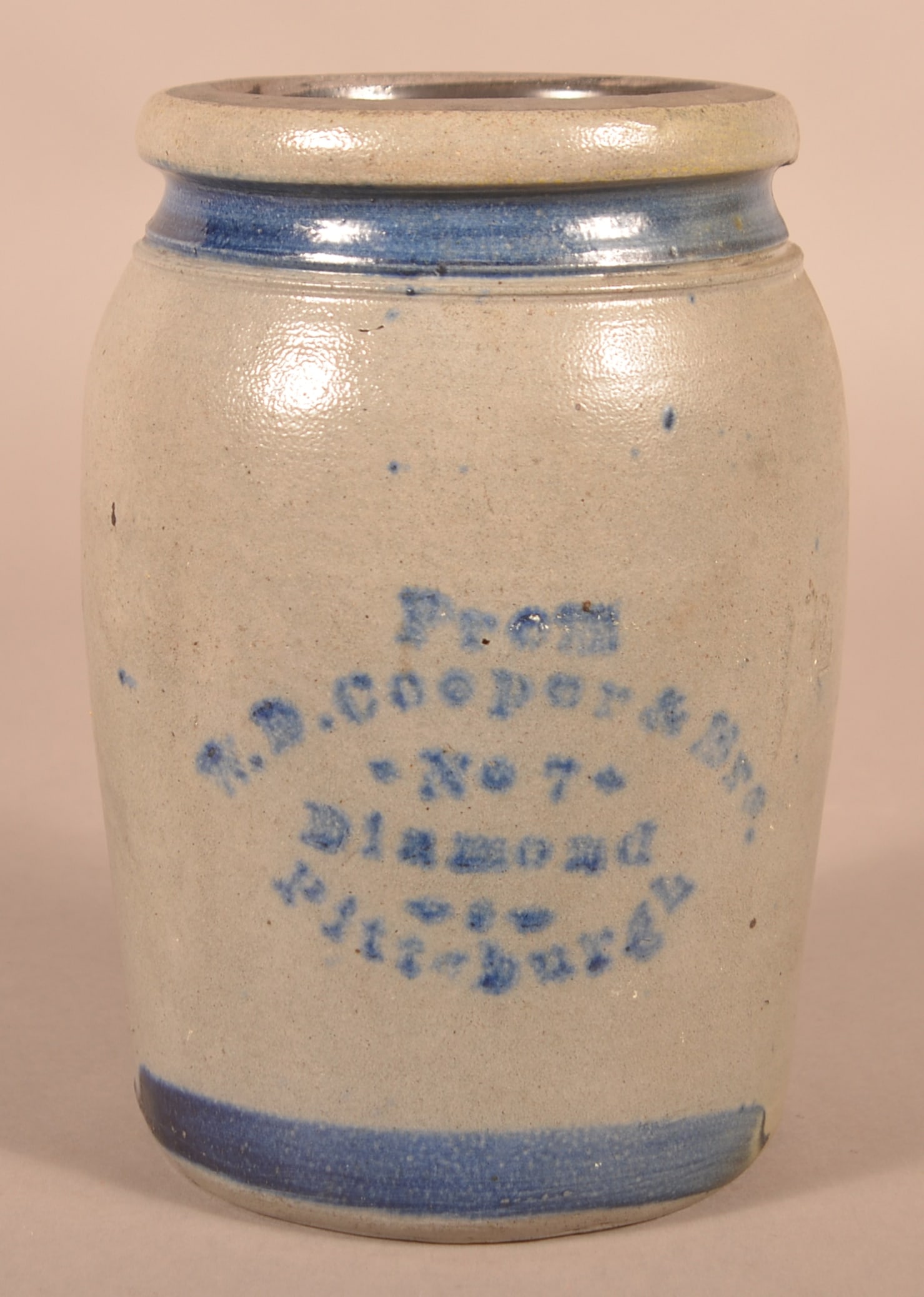 W.D. Cooper 1-Gallon Stoneware Jar. (1 of 4)