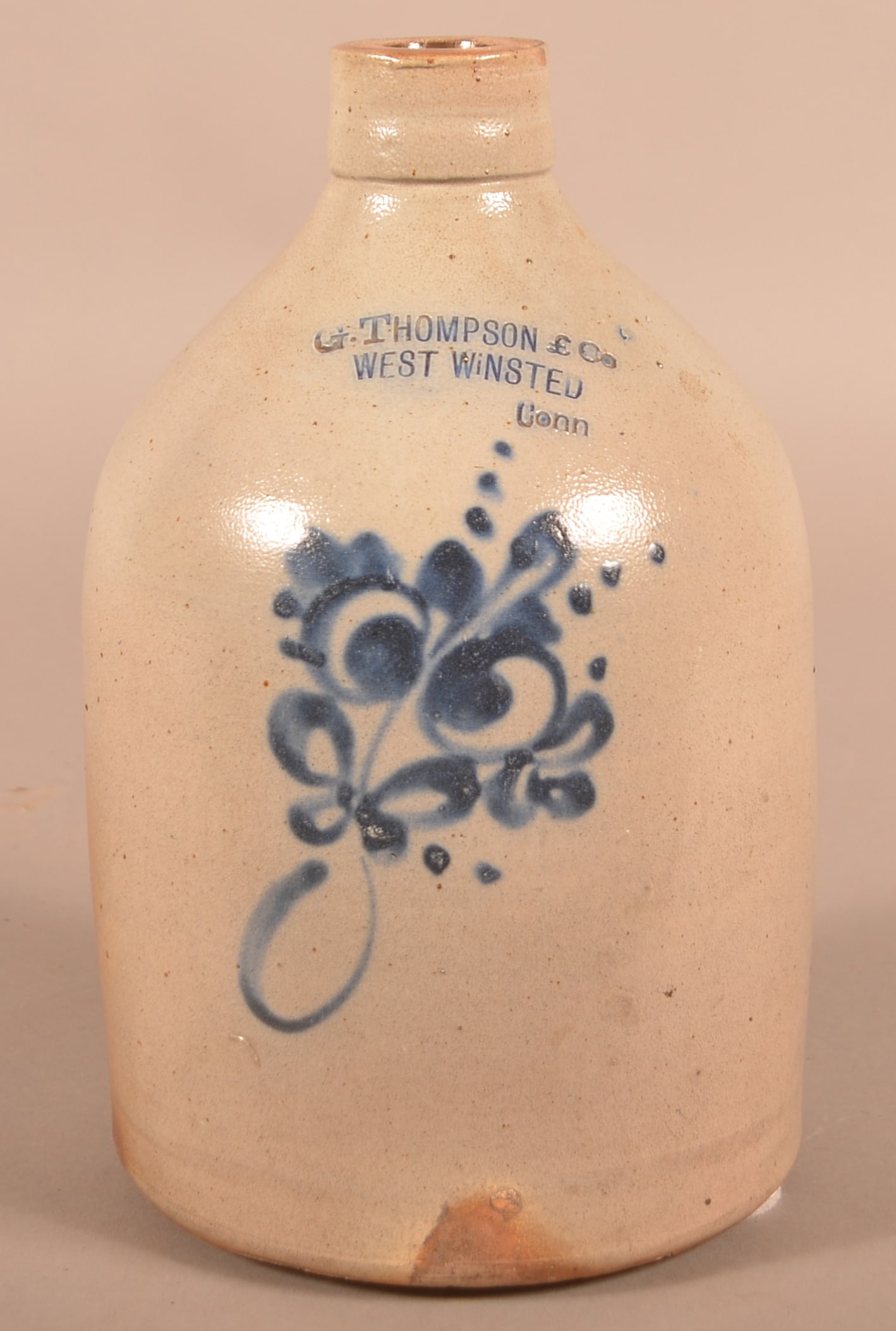 G. Thompson 1-Gallon Stoneware Jug. (1 of 5)