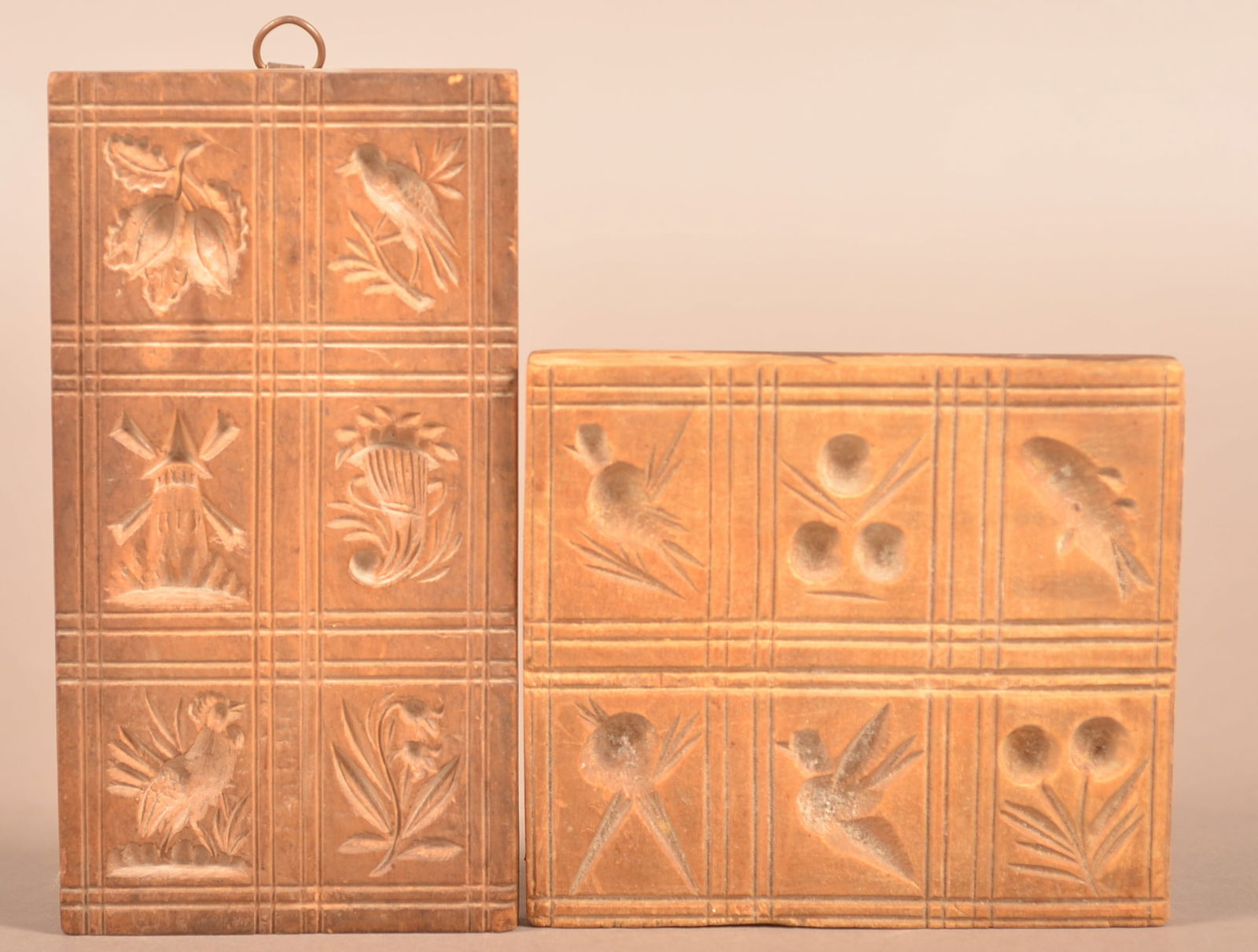 Two 19th Century Carved Maple Springerle Molds. (1 of 3)