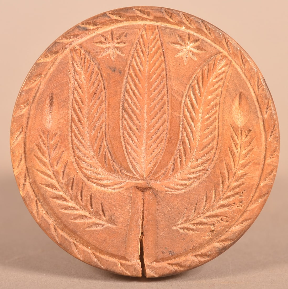 PA 19th Century Lathe-Turned Single-Piece Butter Print (1 of 3)