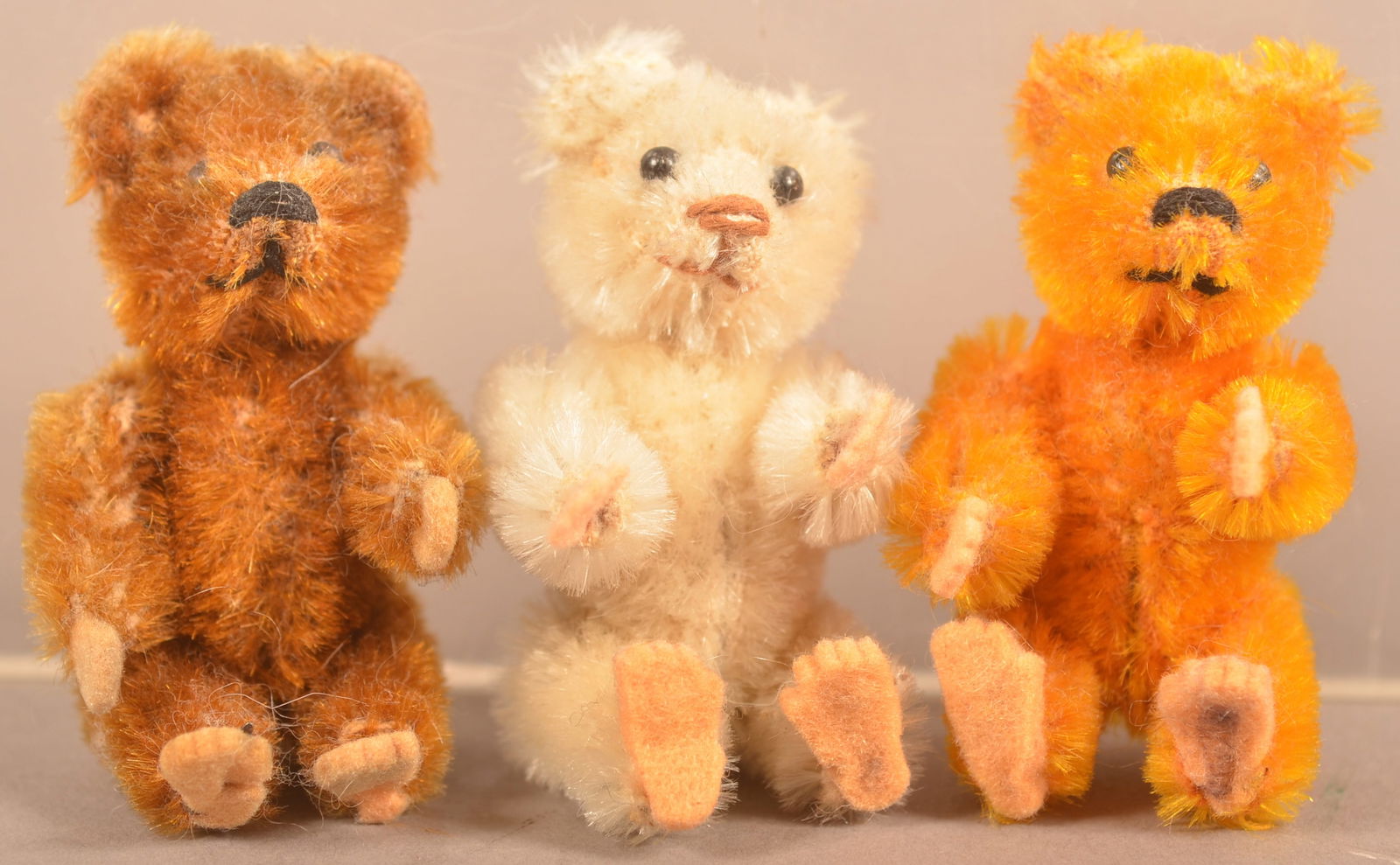 3 Miniature Schuco Piccolo Series Jointed Teddy Bears. (1 of 3)