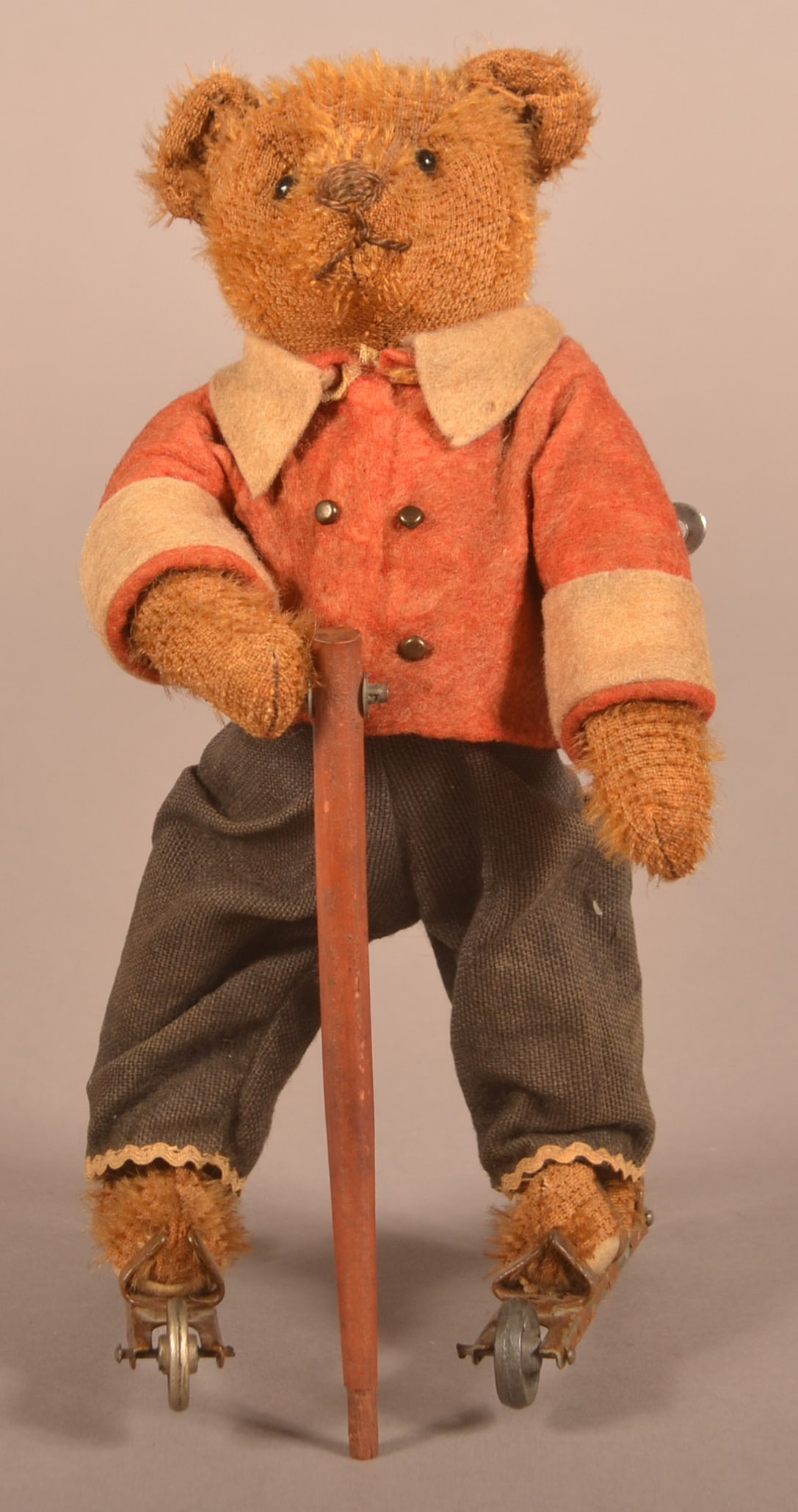 Antique Bing, Bavaria Mohair Skating Teddy Bear. (1 of 6)