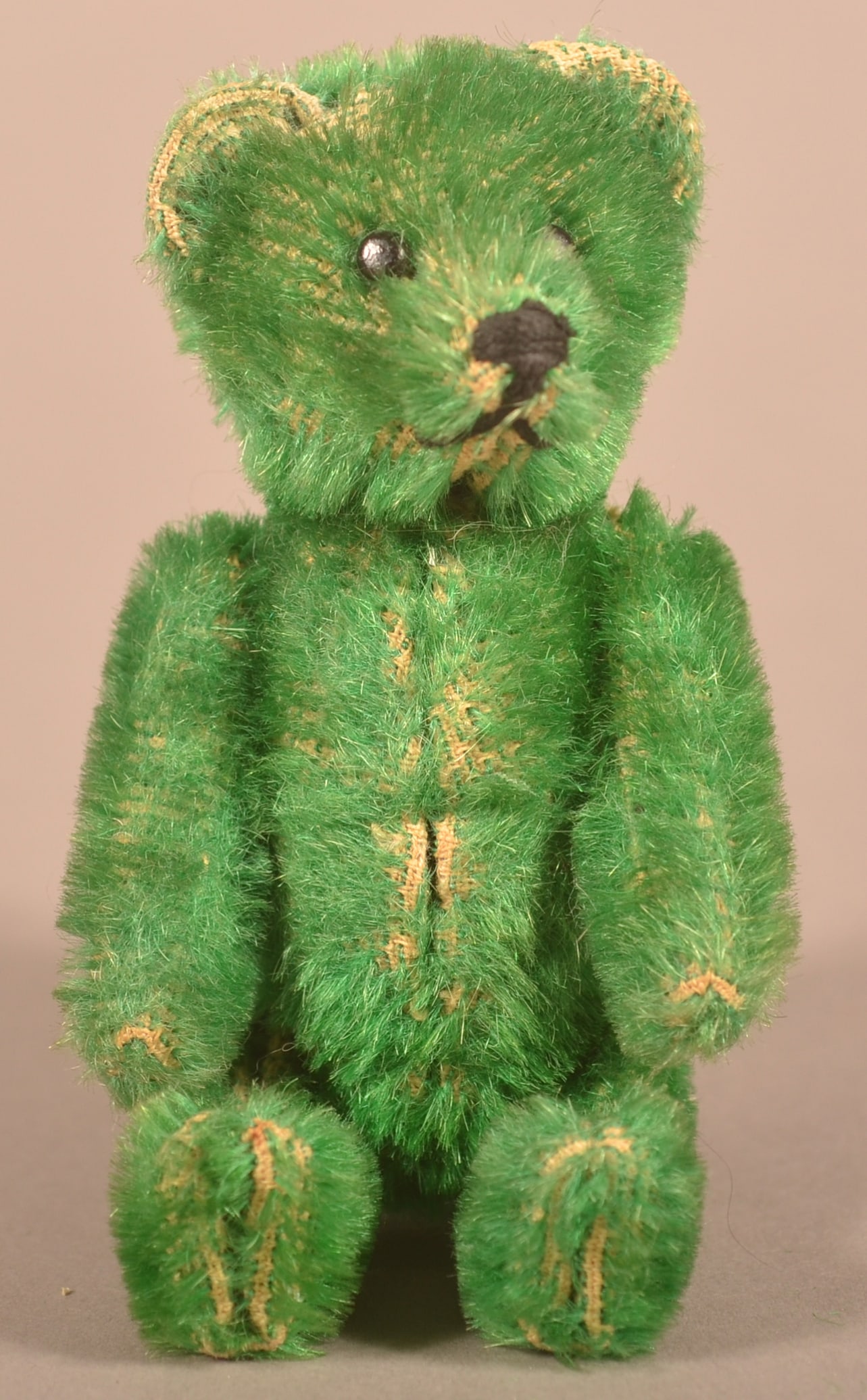 Schuco Miniature Green Mohair Teddy Bear. (1 of 5)