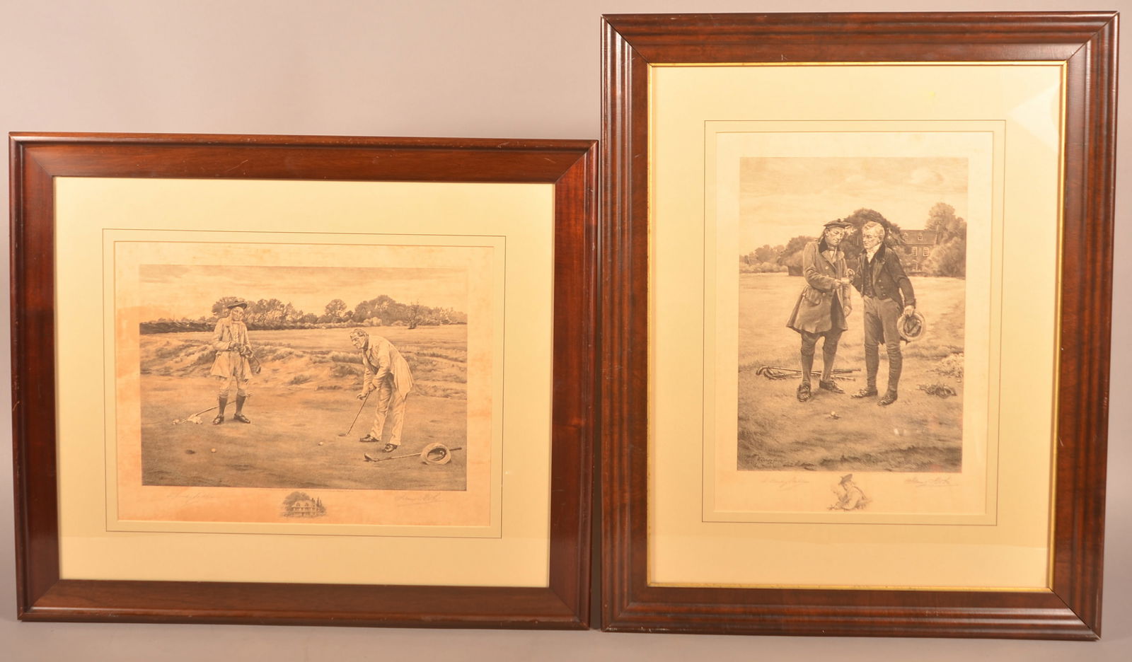 Two Signed Golf Engravings. (1 of 9)