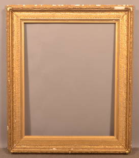 19th Century Gilt-Molded Picture Frame.: 19th Century Gilt-Molded Picture Frame. 33-1/2" x 26-3/4", 42-1/2" x 36".