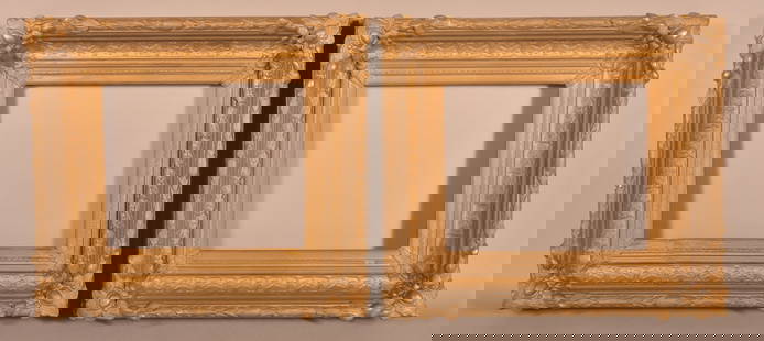 Matched Pair 19th Century Gilt-Molded Picture Frames.: Matched Pair 19th Century Gilt-Molded Picture Frames. 10-1/4" x 12-1/4", 16-3/4" x 18-3/4".