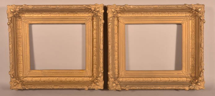 Matched Pair 19th Century Gilt-Molded Picture Frames.: Matched Pair 19th Century Gilt-Molded Picture Frames. 10-1/4" x 12-1/4", 16-3/4" x 18-3/4".