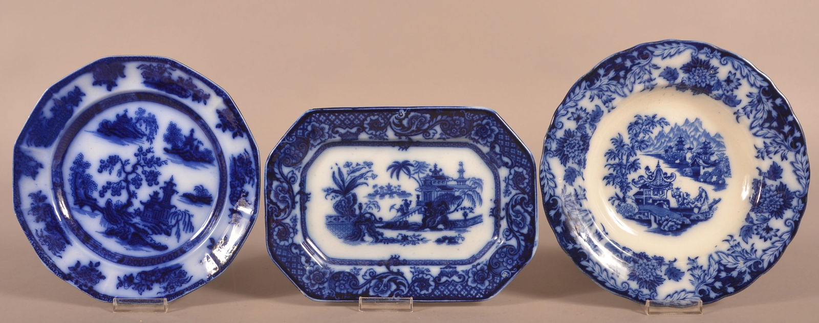 Three Pieces of Flow Blue China (1 of 2)