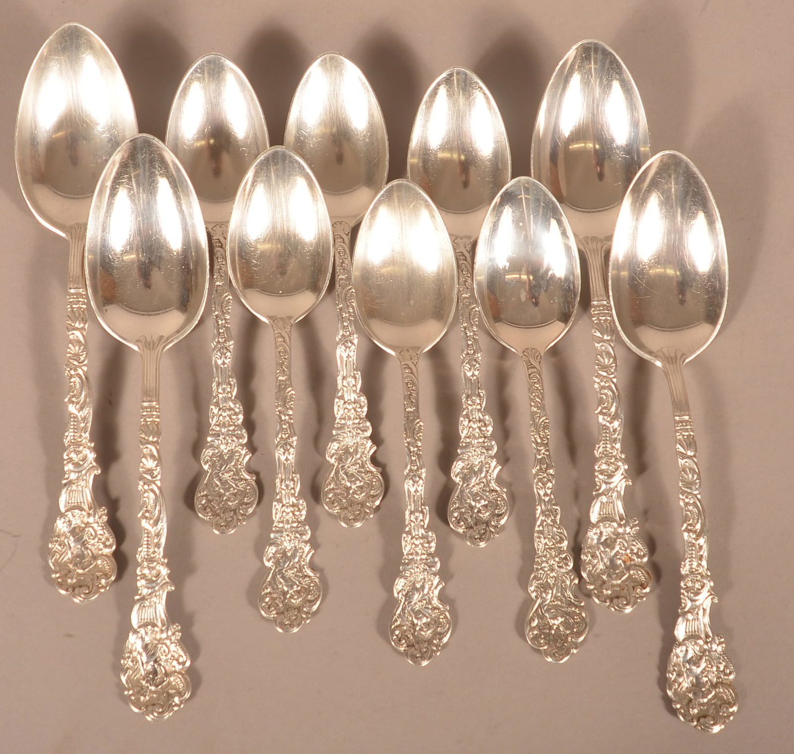 10 Gorham "Versailles" Sterling Silver Spoons. (1 of 5)