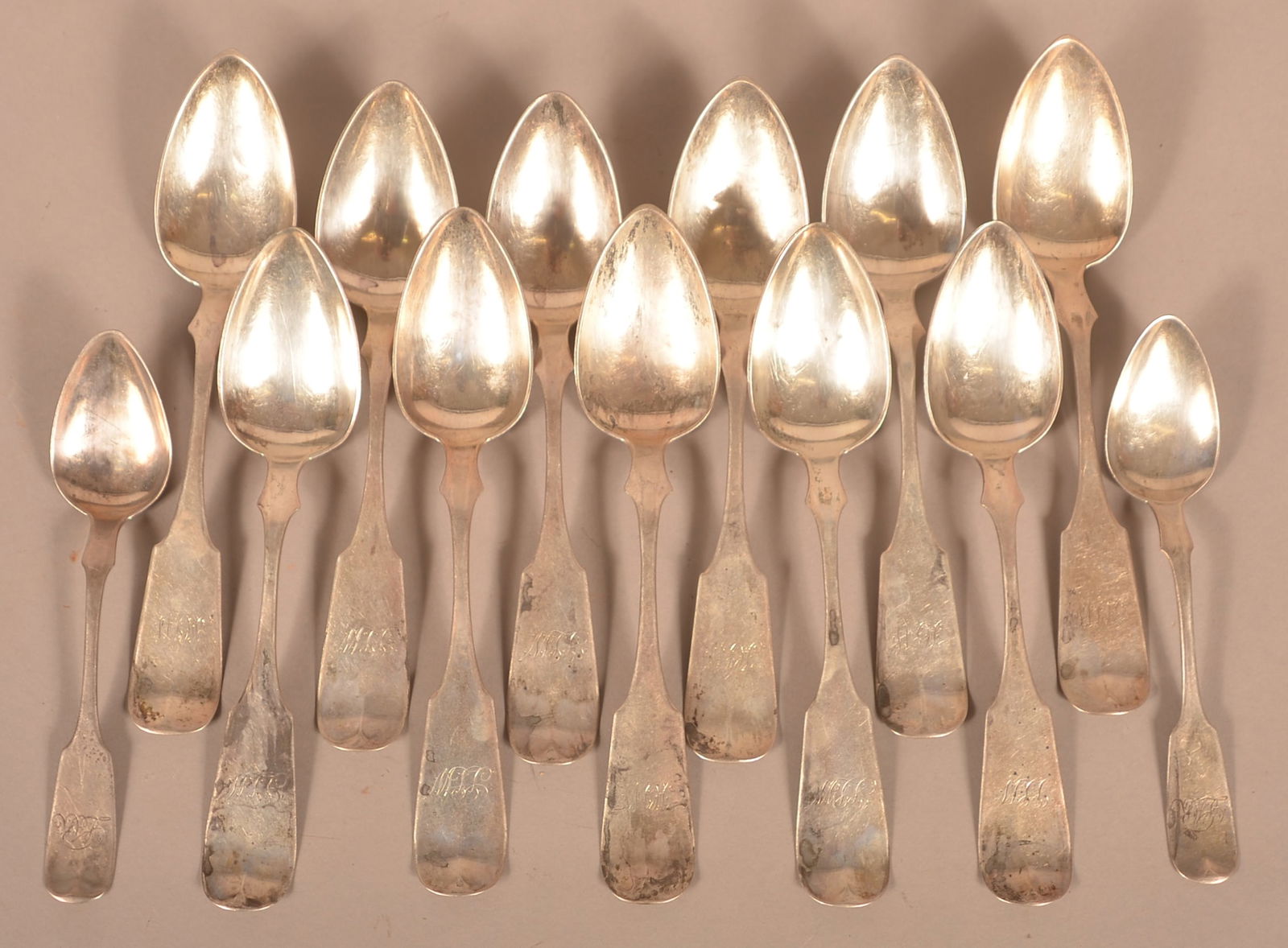 R & W Wilson Philadelphia, PA  Coin Silver Spoons. (1 of 5)