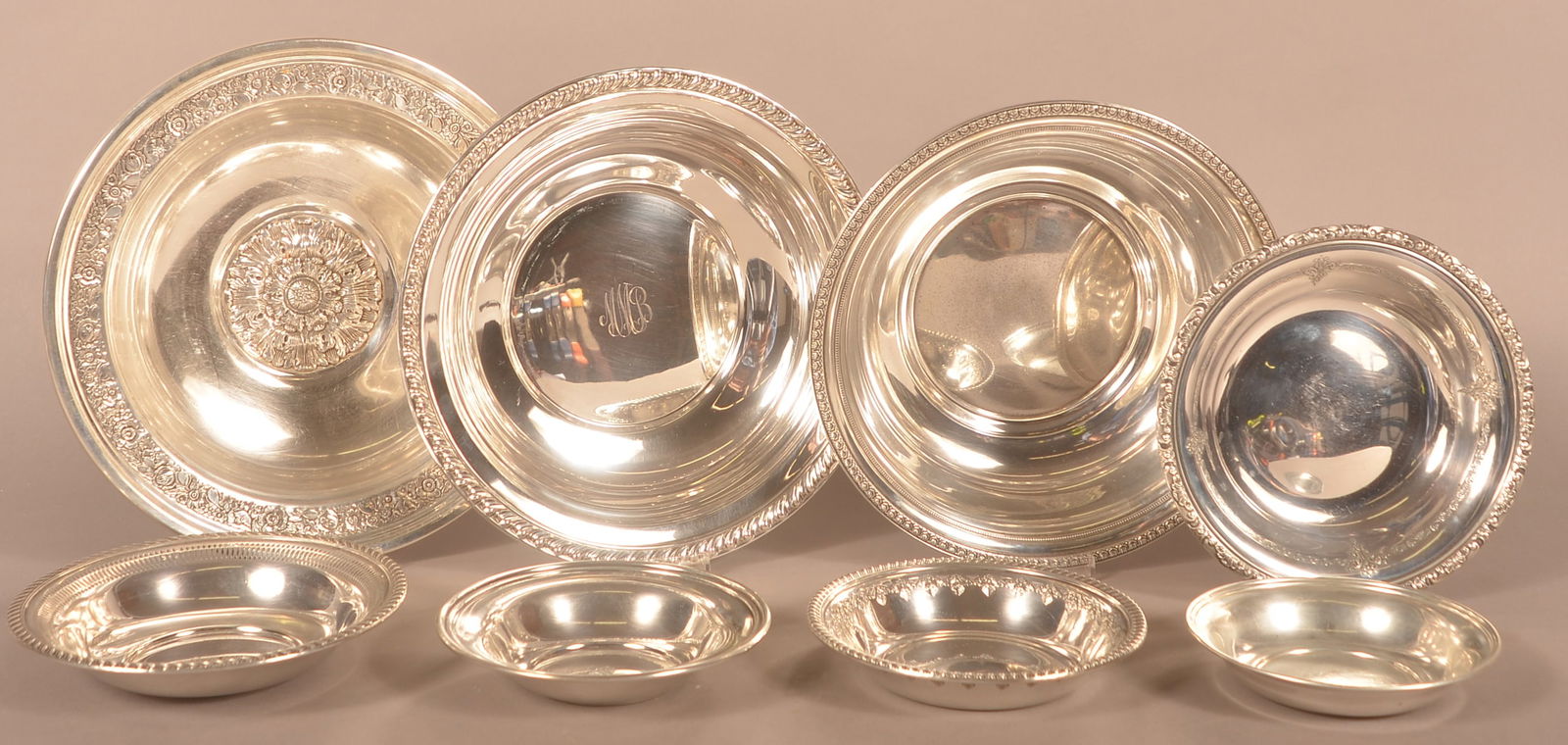 Lot of Various Sterling Silver Bowls. (1 of 2)