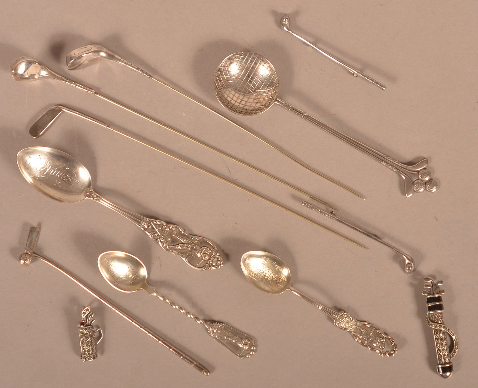 Lot of Golf-Related Sterling Silver. (1 of 4)