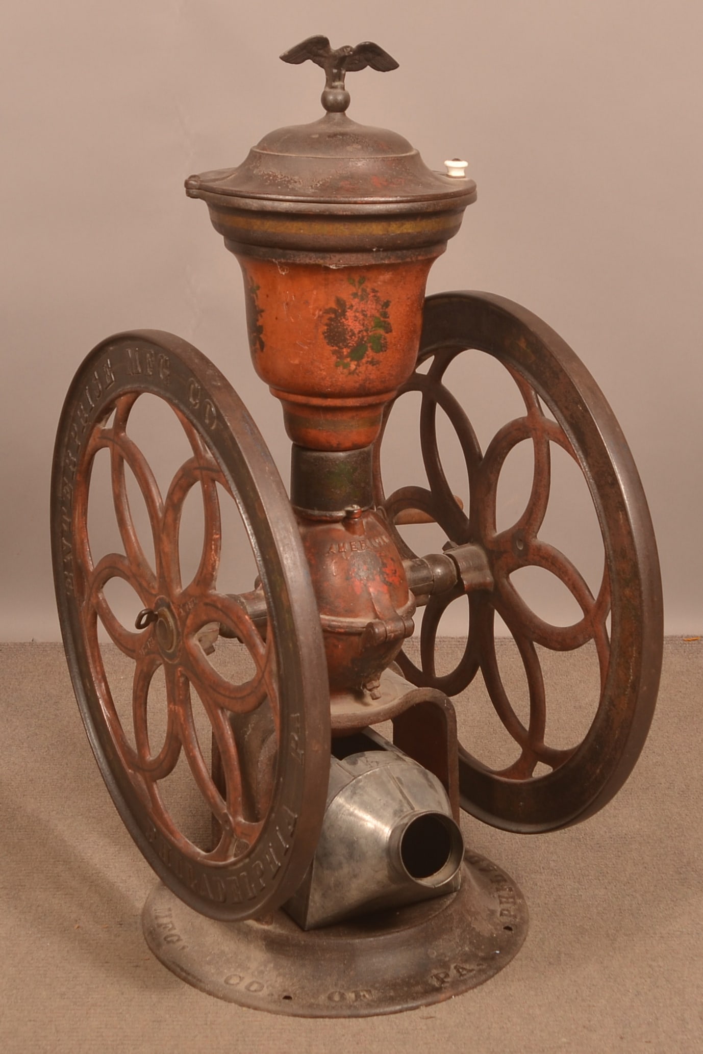 Enterprise Phila. Double-Wheel Cast Iron Coffee Mill. (1 of 5)