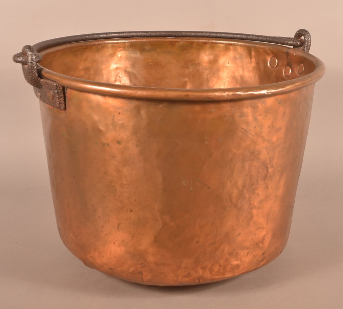 Early 19th Century Copper Apple Butter Kettle. (1 of 5)