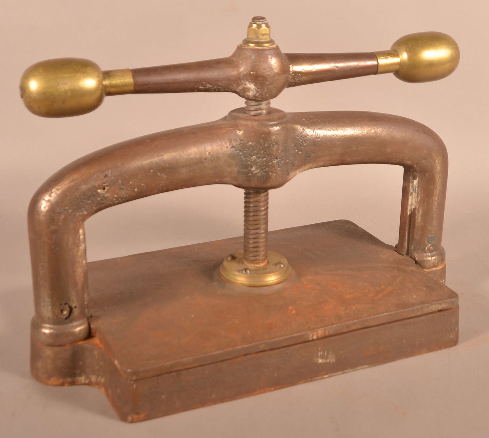 English 19th Century Cast Iron Book Press. (1 of 2)