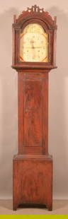 R. Whiting, Winchester Painted Tall Case Clock.: R. Whiting, Winchester Painted Softwood Tall Case Clock. 30 hr. movement. 86"h.