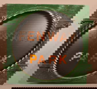 Vintage "Fenway Park" Lighted Street Sign/Signal.: Vintage "Fenway Park" Lighted Street Sign/Signal. "Mark-IV, Automatic Signal, Eagle Signal" embossed on cast alloy case. 14"h. x 15"w. x 7"d,