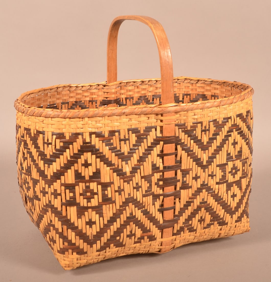 Cherokee River Woven Cane Basket. (1 of 5)
