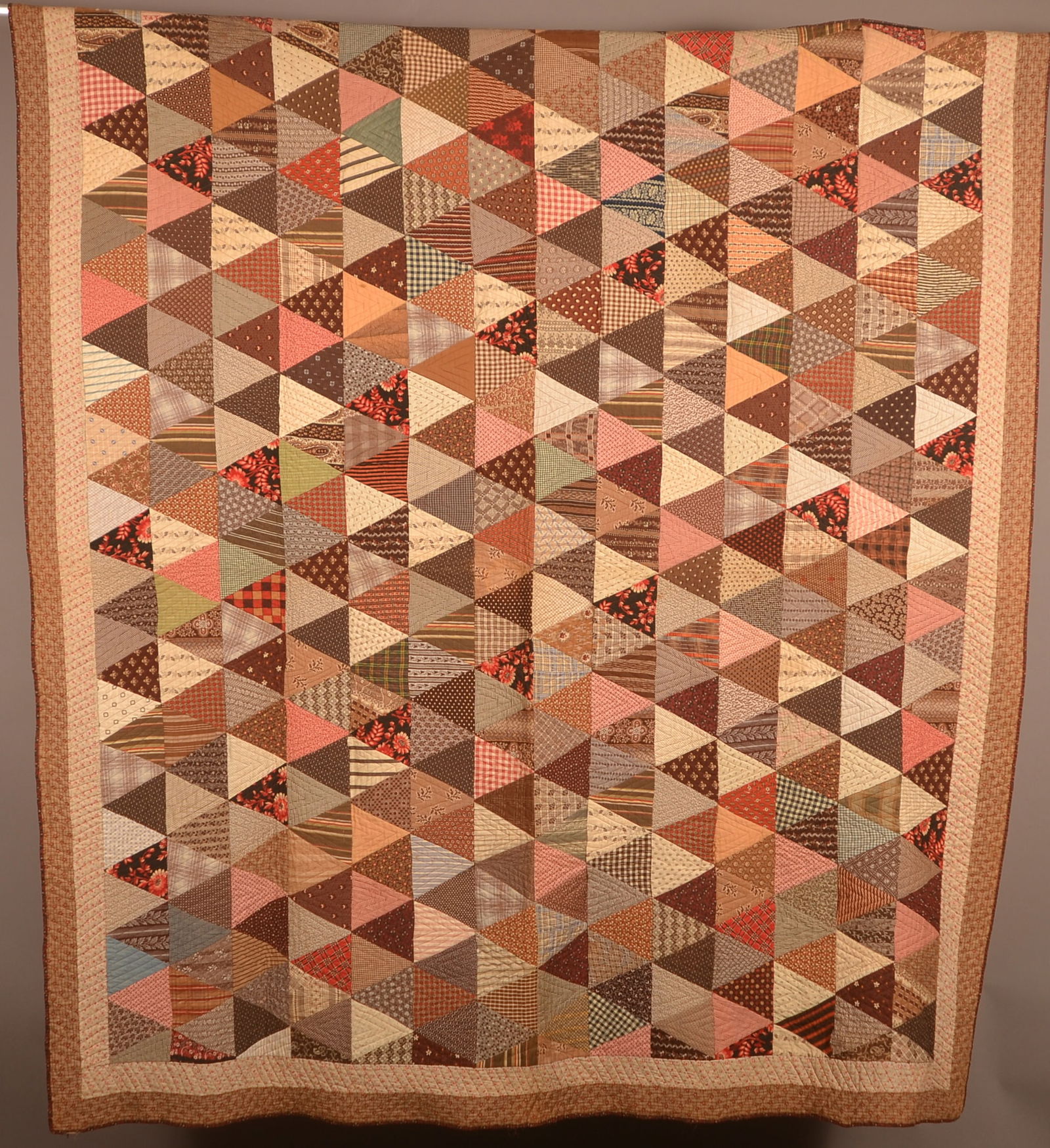 Antique Geometric Pattern Patchwork Quilt. (1 of 8)