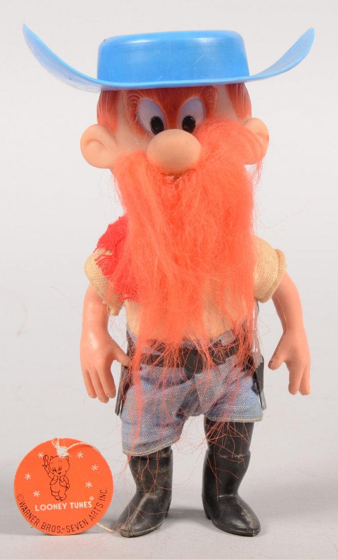 Warner Bros. Yosemite Sam #2201 Doll. Tag on back: Warner Bros. Yosemite Sam #2201 Doll. Tag on back of character: "R. Dakin & Co., Waner Bros.-Seven Arts Inc., 1970." Red hair, beard and kerchief, yellow shirt, blue jeans and black boots with a large