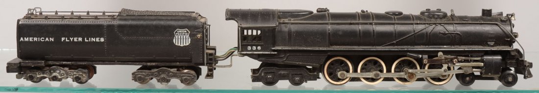 American Flyer #336 4-8-4 Union Pacific "Big Boy": American Flyer #336 4-8-4 Union Pacific "Big Boy" Steam Locomotive with tender. Tender has knuckle coupler.