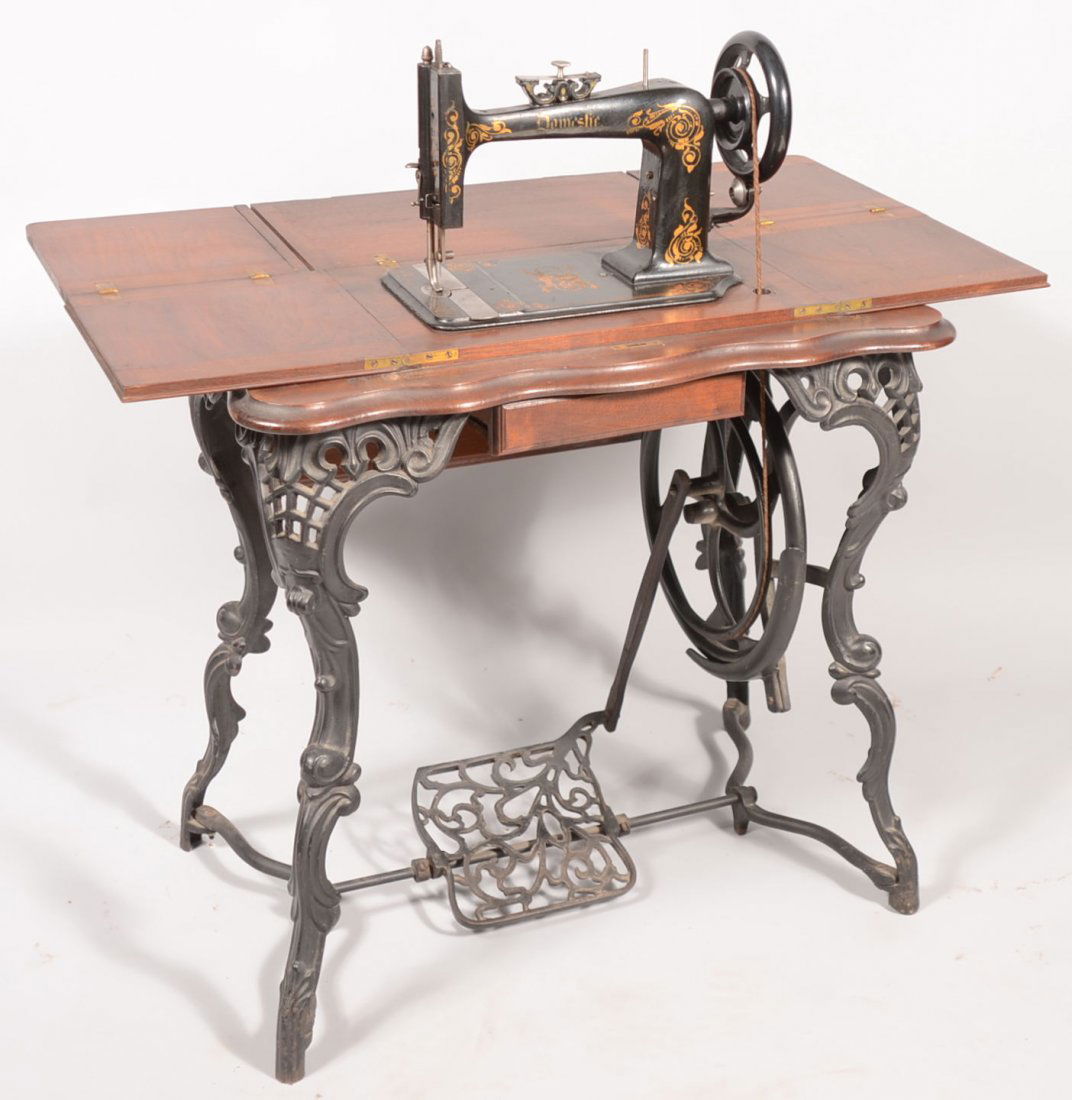347 Domestic Brand Treadle Sewing Machine. Four indepe