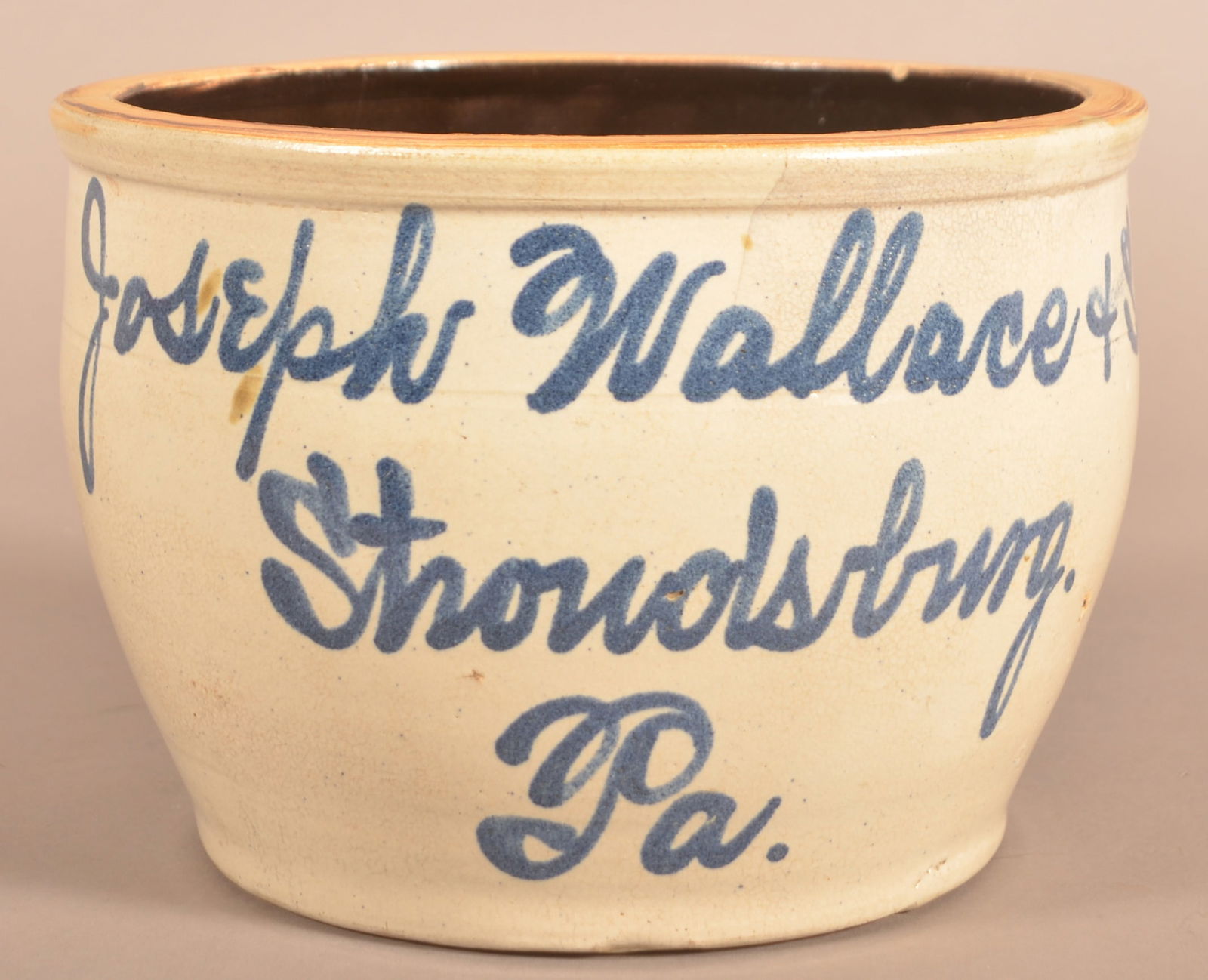 Joseph Wallace & Sons Stroudsburg, PA Crock. (1 of 6)