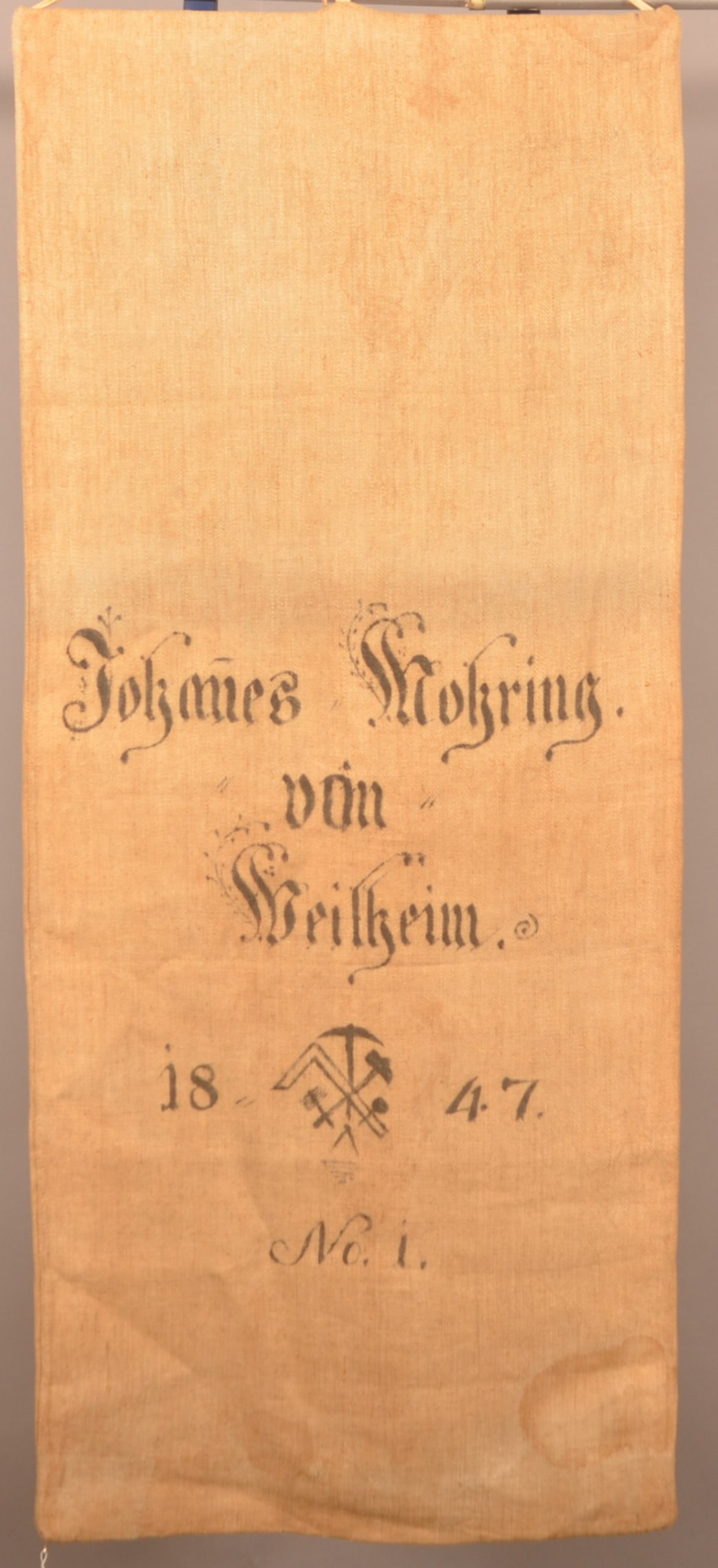York County, PA 19th Century Burlap Feed Bag. (1 of 3)