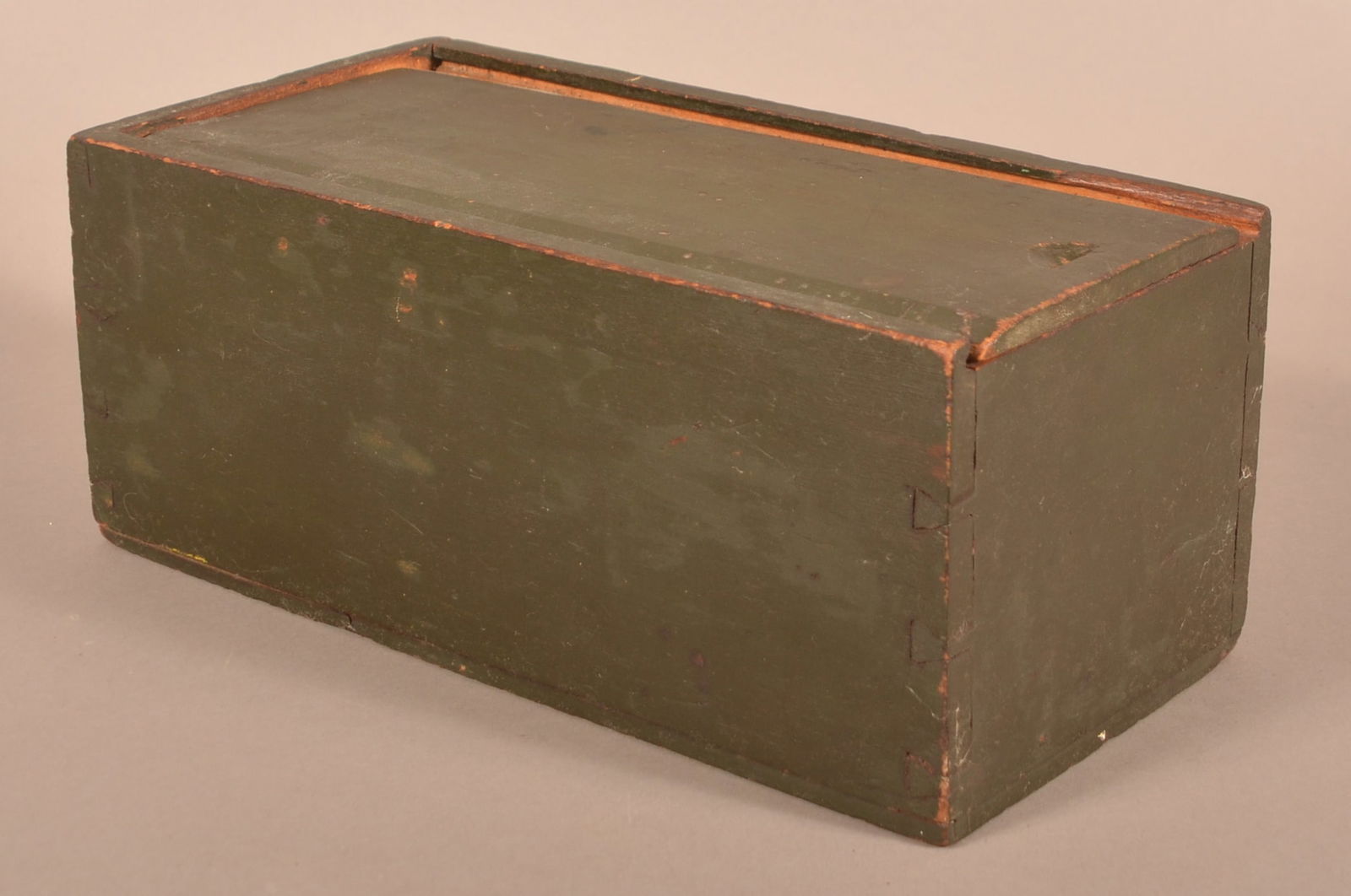 PA 19th Century Softwood Slide-Lid Candle Box. (1 of 5)