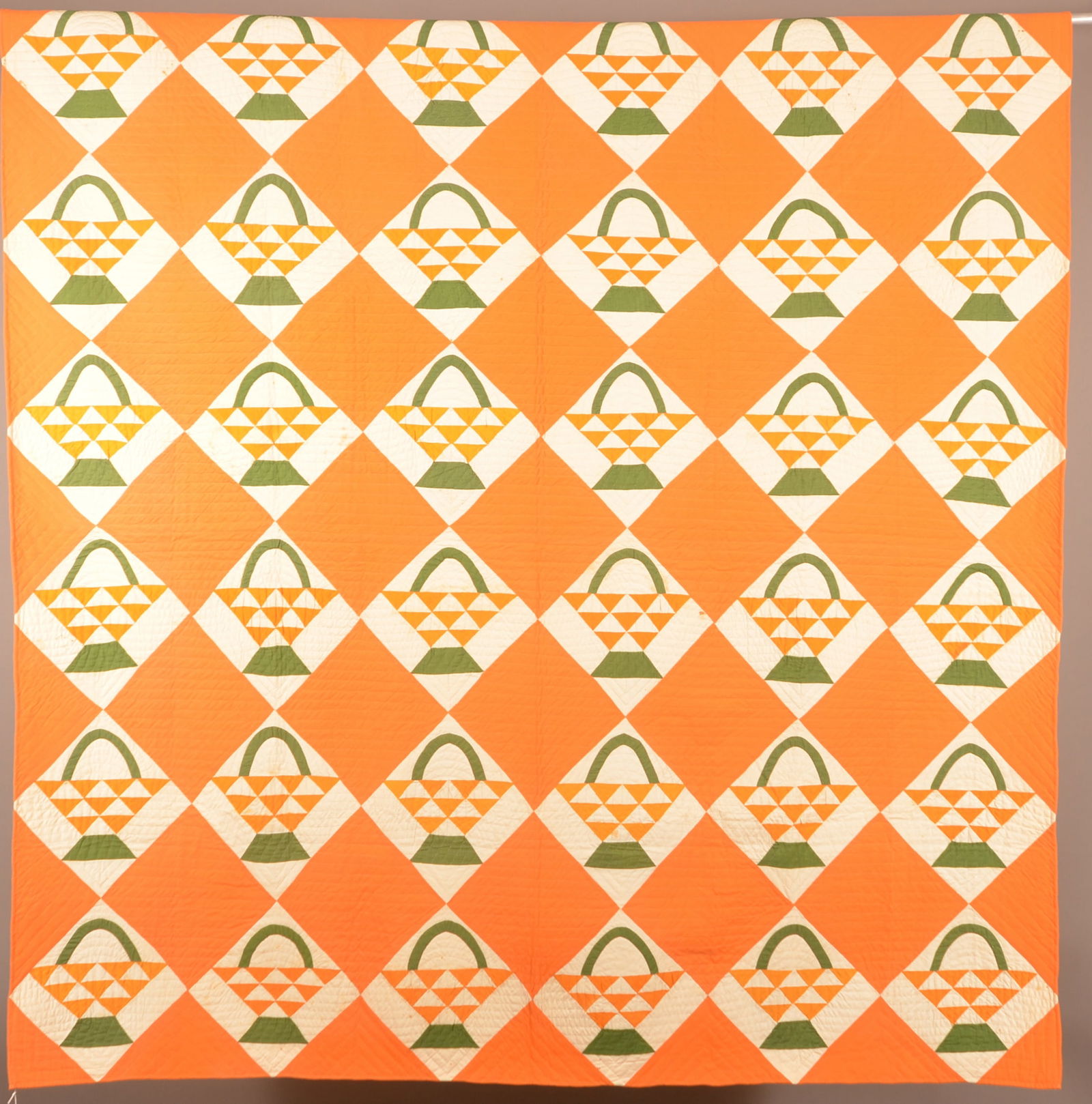 Antique Pennsylvania Basket Pattern Patchwork Quilt. (1 of 5)