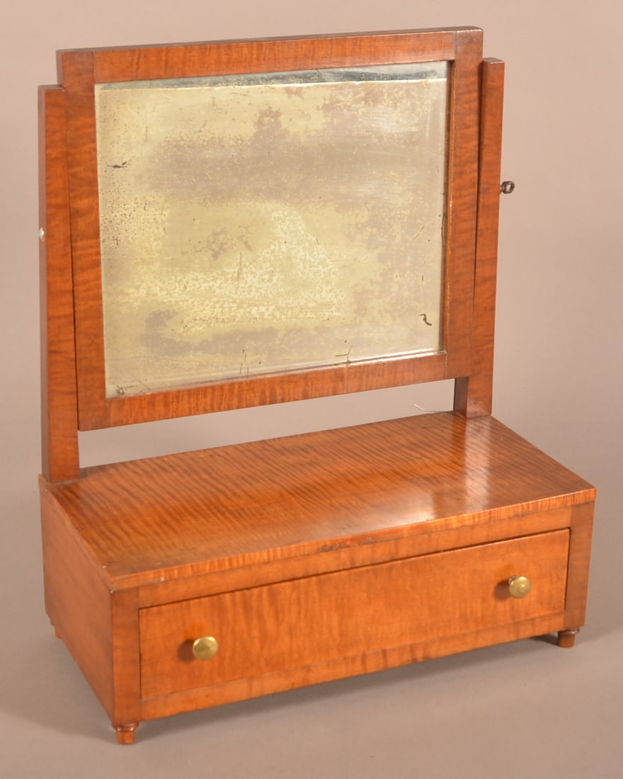 American Federal Tiger Maple Shaving Stand. (1 of 5)