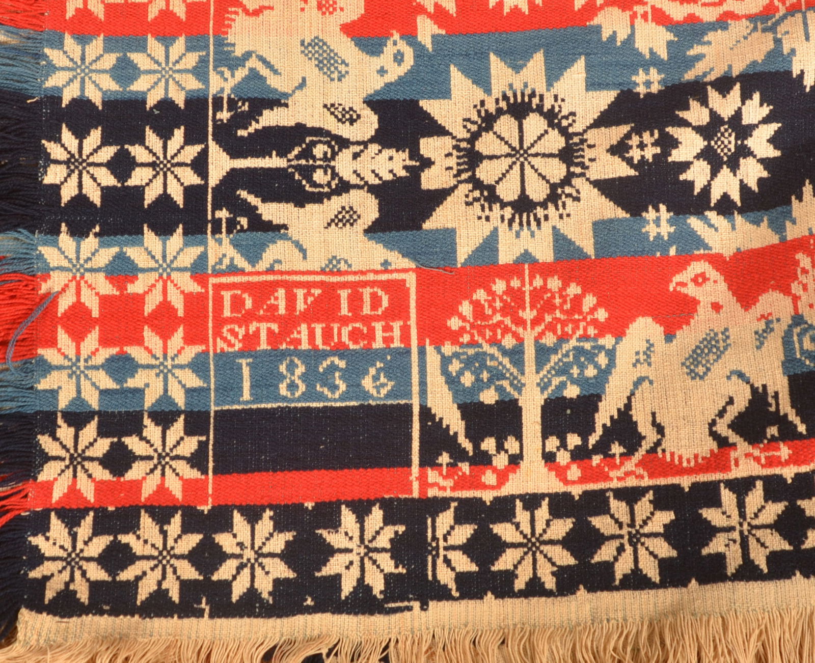 York County, PA 1836 Jacquard Coverlet. (1 of 8)