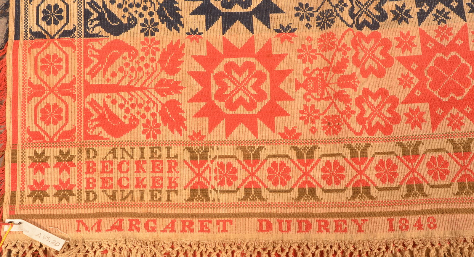 York County, PA 1848 Jacquard Coverlet. (1 of 9)
