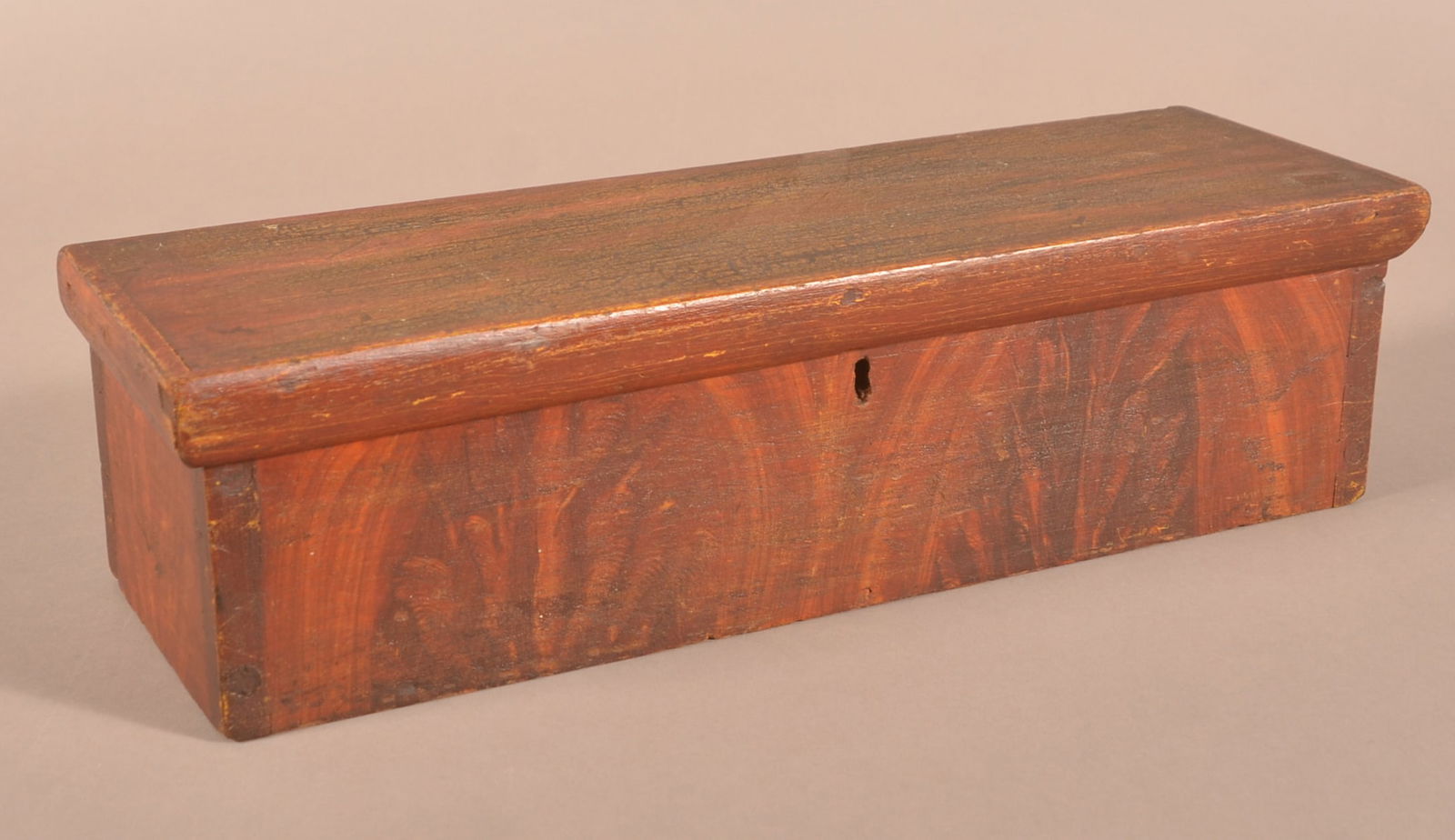 PA 19th Century Feather Grain-Painted Deed Box. (1 of 4)