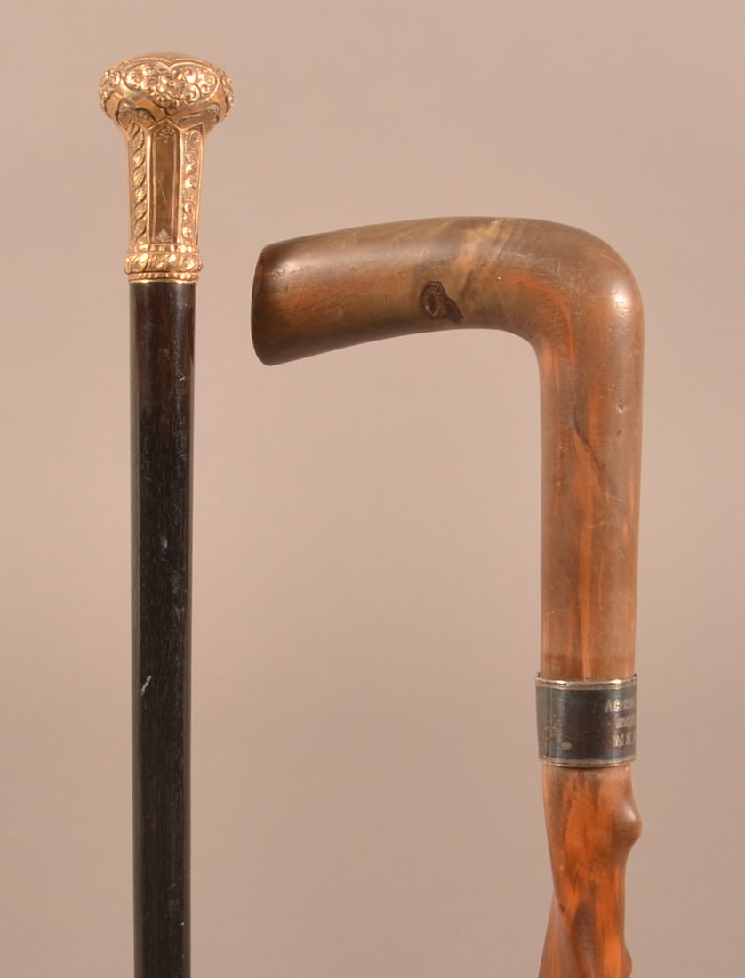 Two Antique Presentation Canes. (1 of 6)
