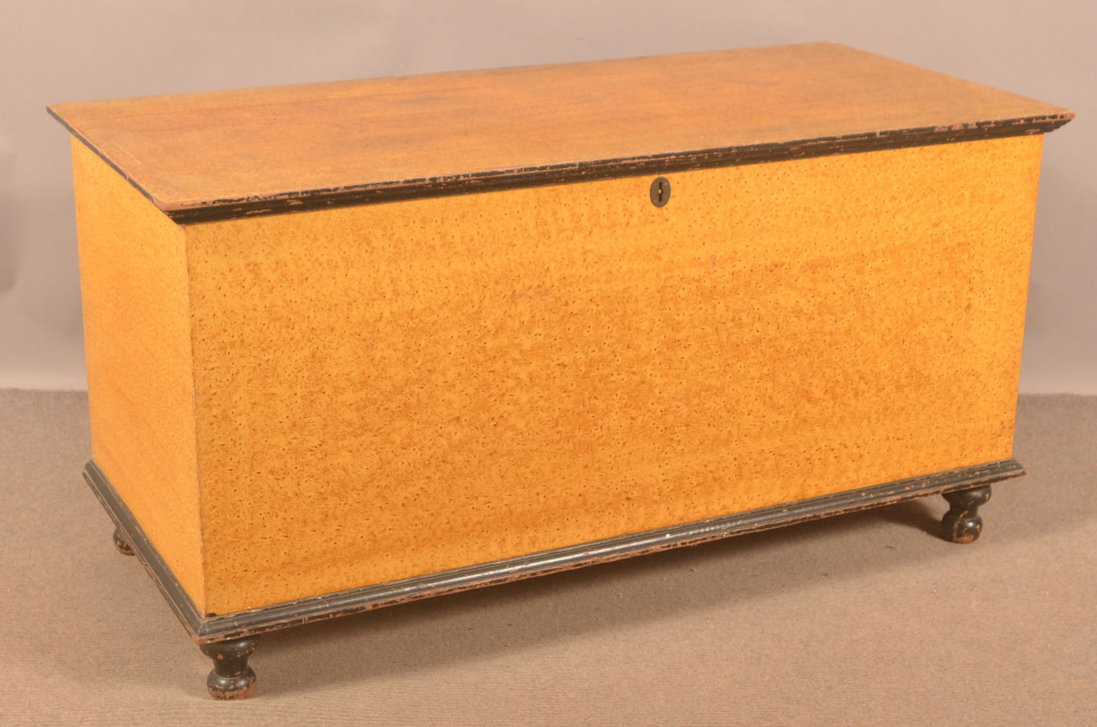 PA Faux Birdseye Maple Painted Softwood Blanket Chest. (1 of 5)