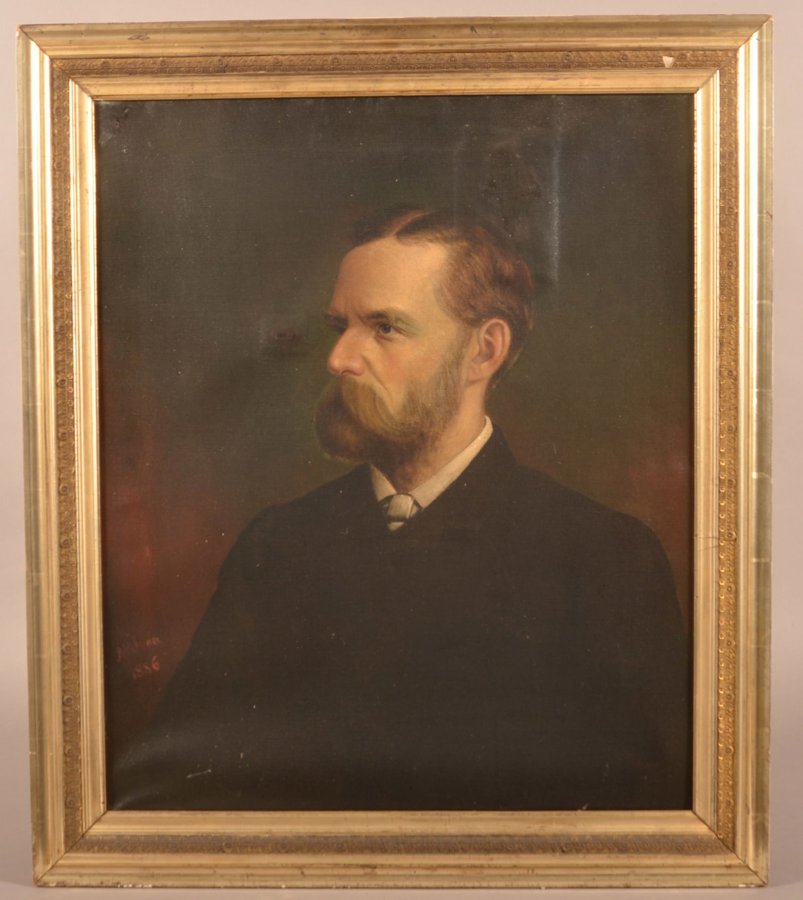 J. Wilson 1886 Oil on Canvas Portrait Painting. (1 of 4)