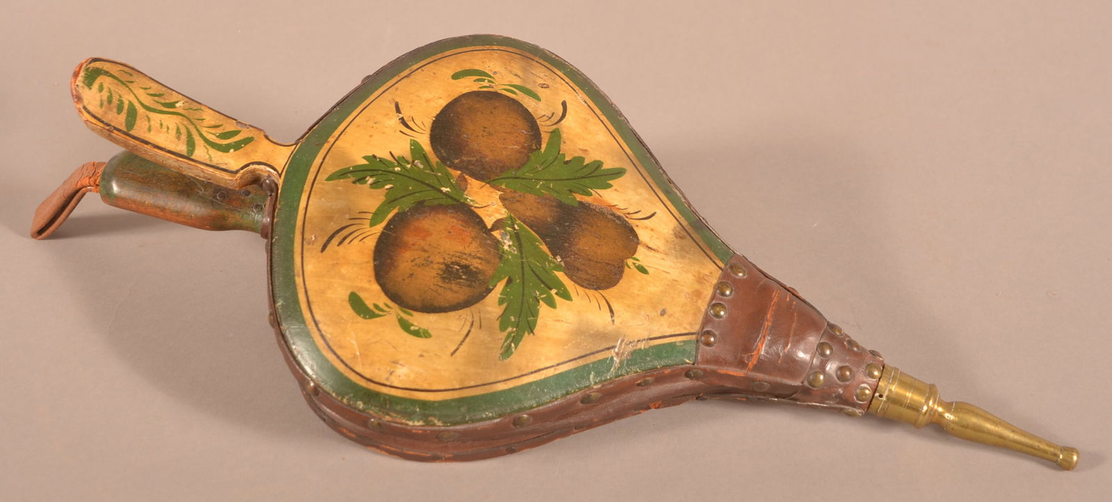 19th Century Paint-Decorated Teardrop Bellows. (1 of 3)