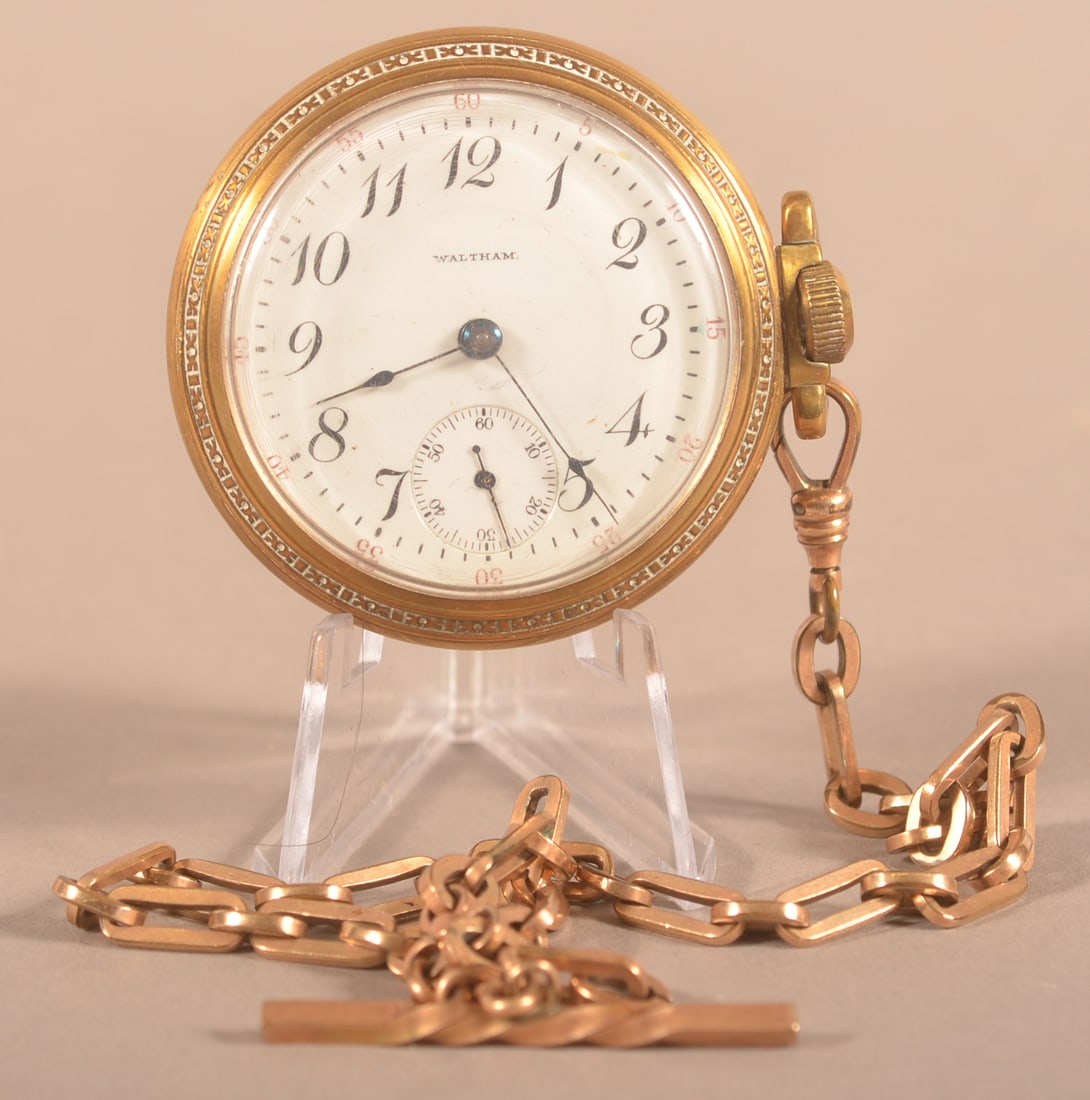 Waltham Open Face Brass Pocket Watch. (1 of 4)