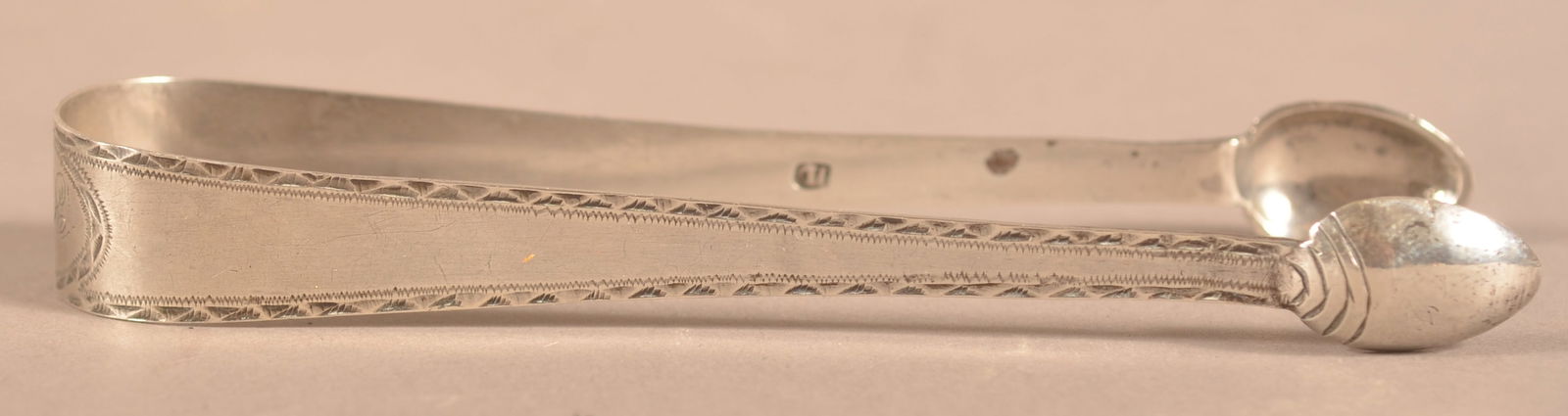 John David, Philadelphia, PA Coin Silver Tongs. (1 of 4)