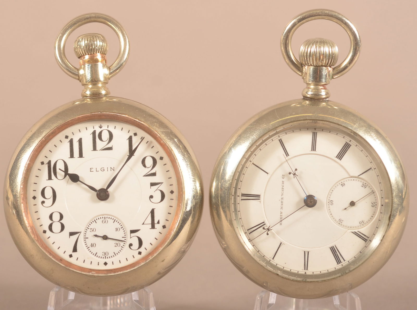 Two Various Elgin Open Face Pocket Watches. (1 of 6)