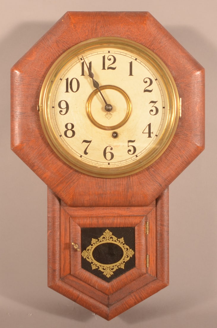 Ansonia Rosewood Veneer Case Wall Clock. (1 of 3)