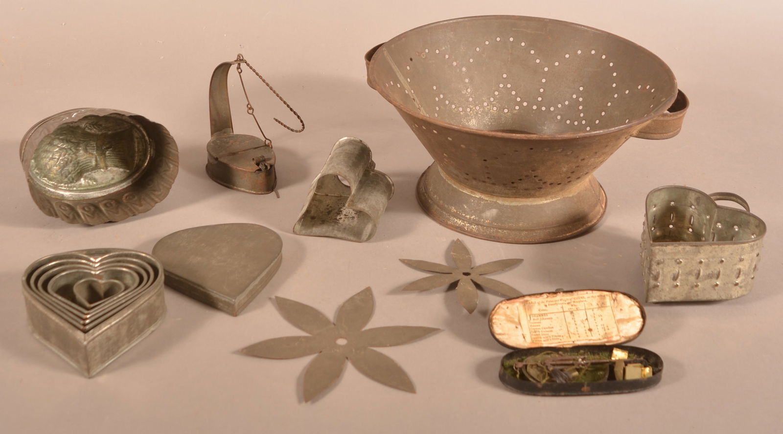 Lot of Antique PA Tin Utilitarian Items. (1 of 5)