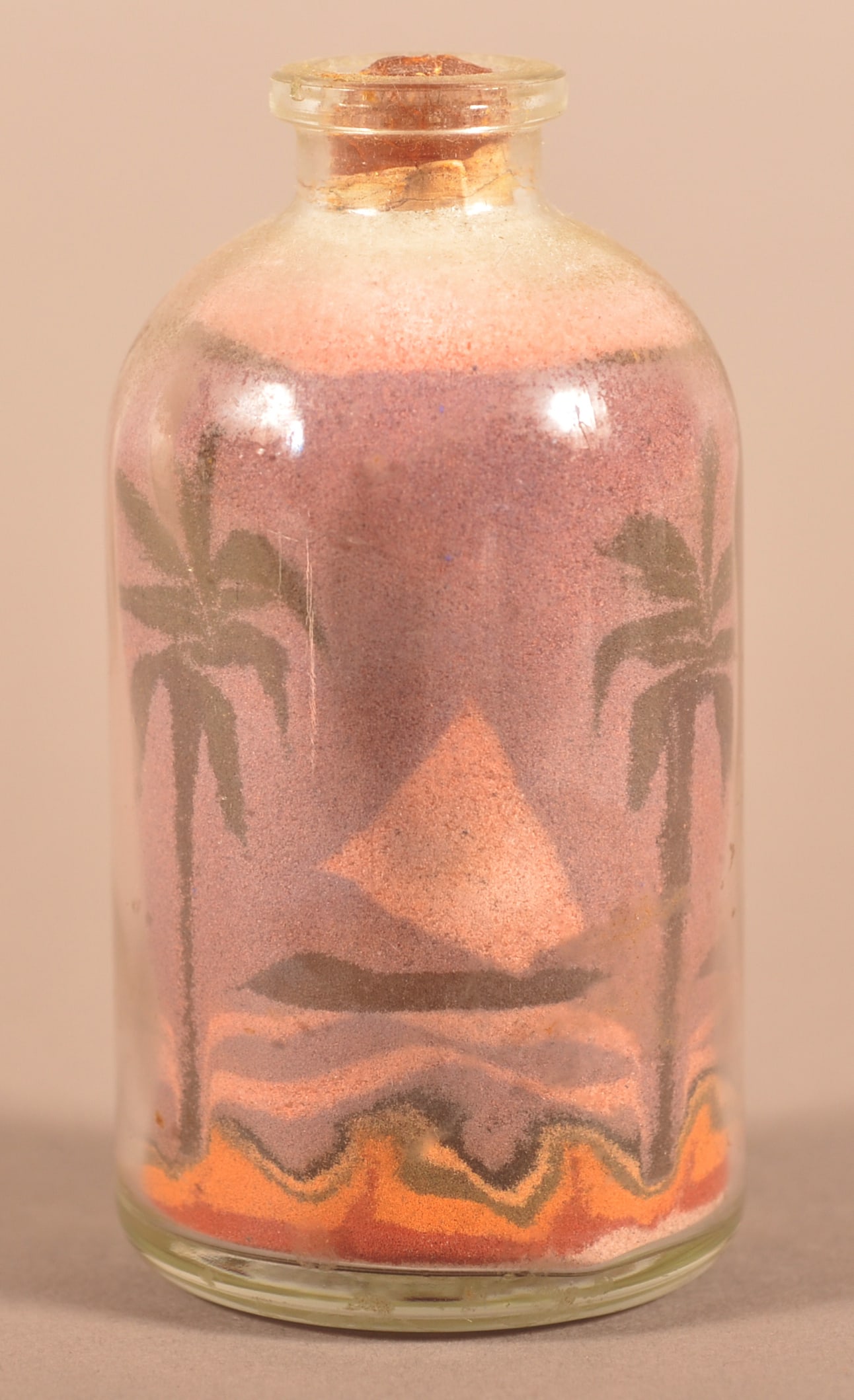 Small Beach Scene Sand Art Bottle. (1 of 3)