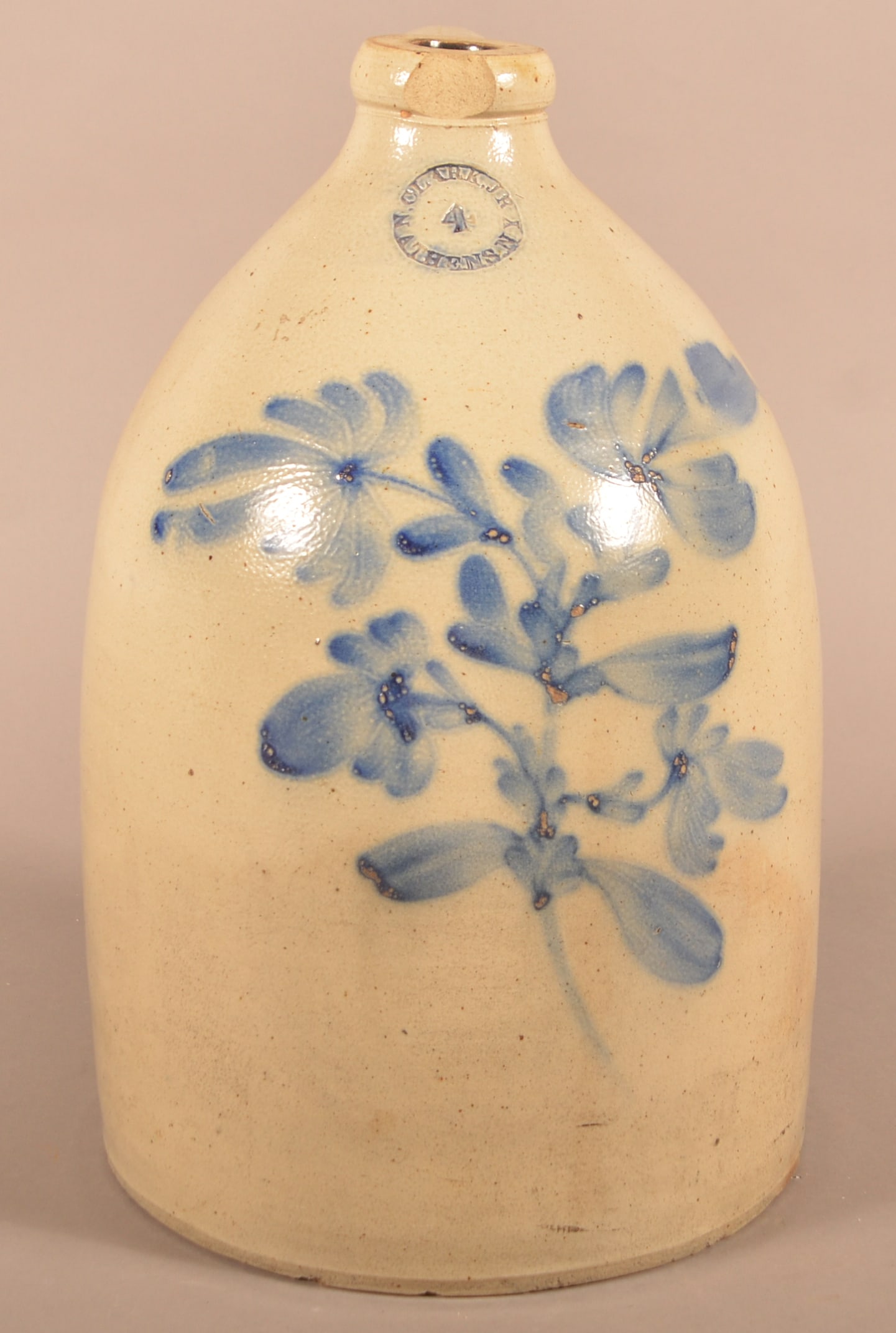 N. Clark, Jr., Athens, NY 4-Gallon Stoneware Jug. (1 of 5)