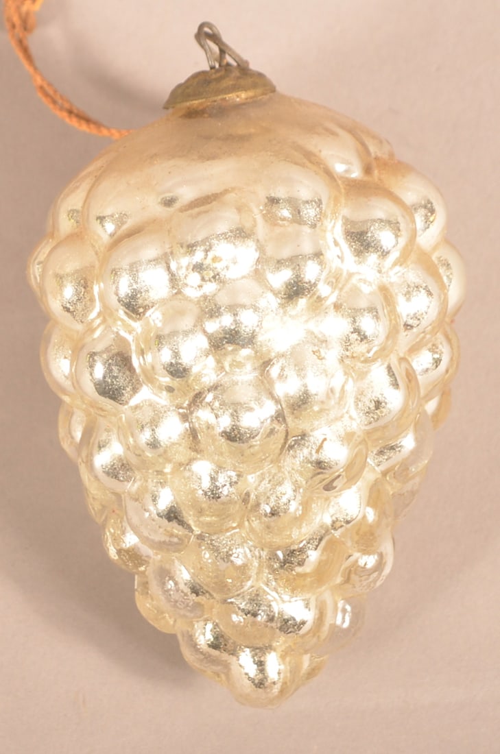 German Silver Glass Cluster of Grapes Kugel. (1 of 3)