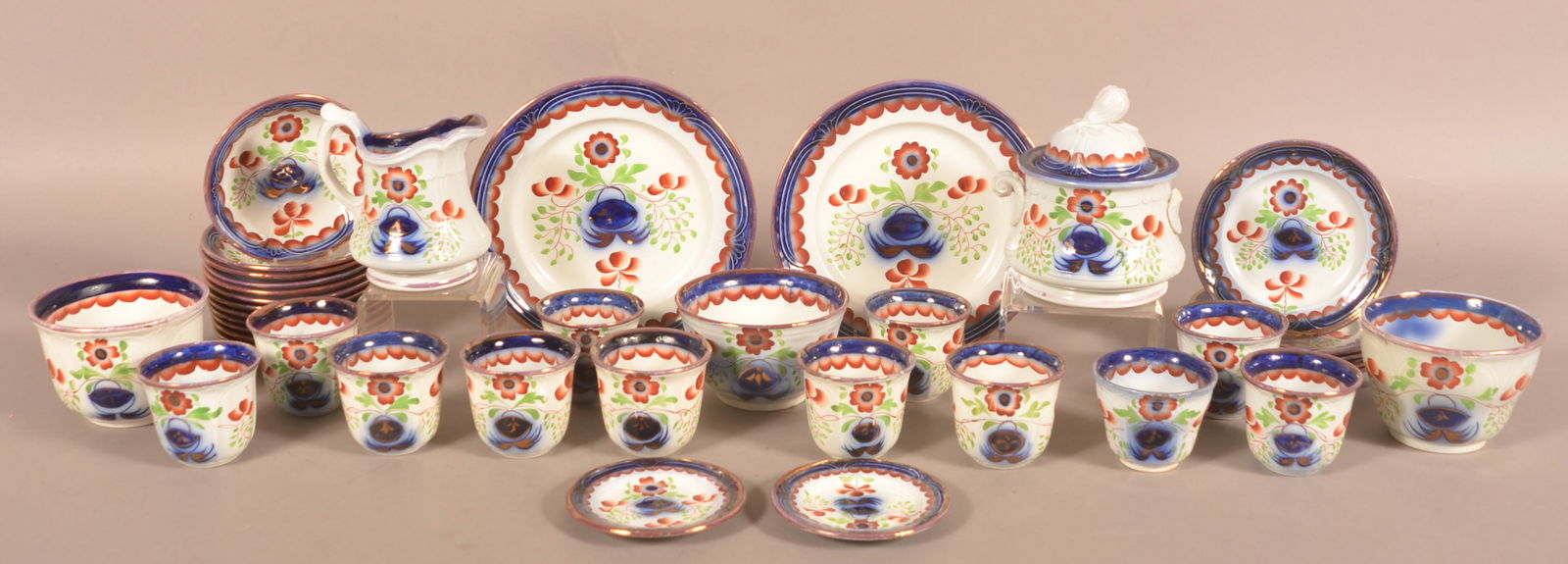 Lot of Gaudy Ironstone Seeing Eye Pattern China. (1 of 5)