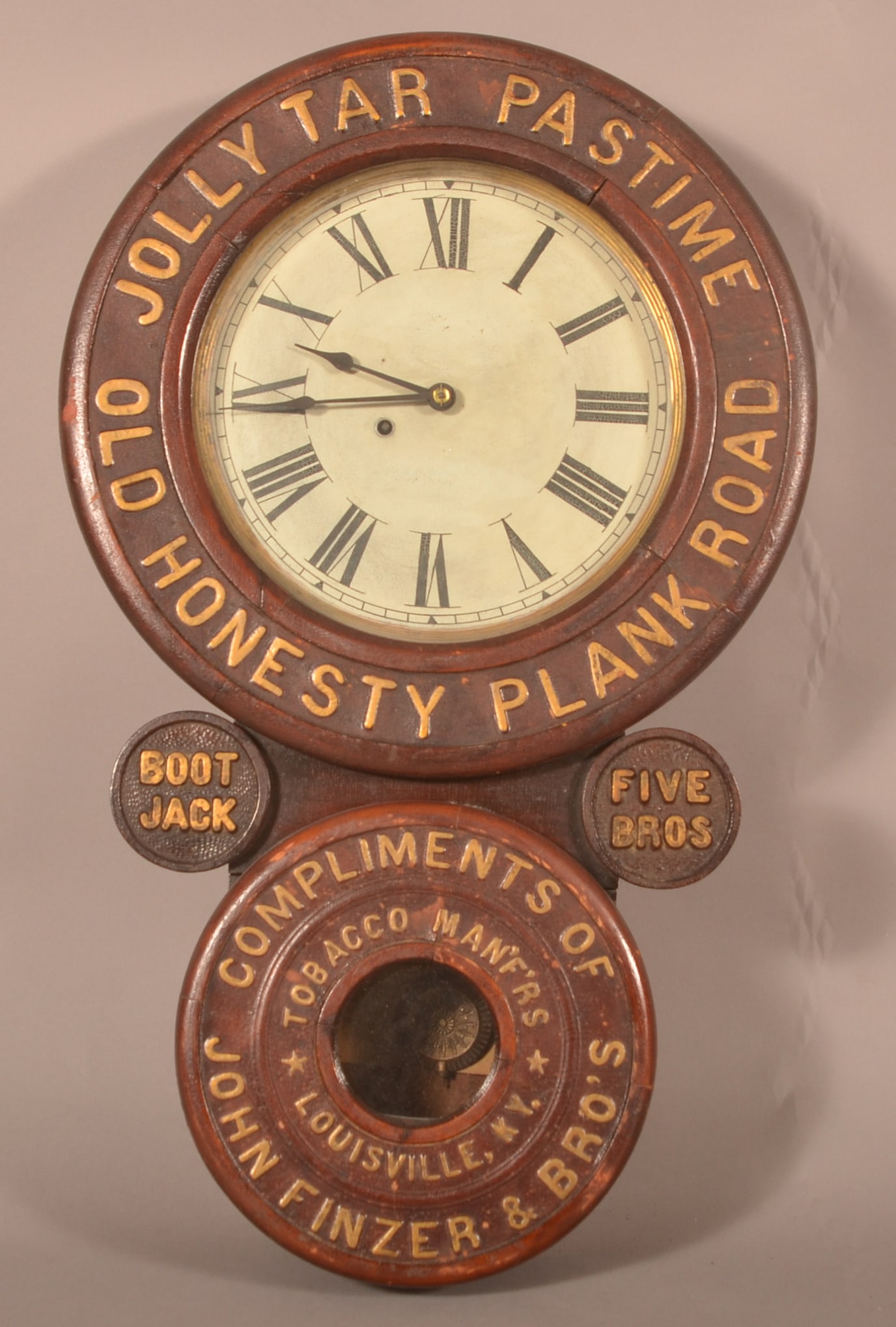 Baird Tobacco Advertising Wall Clock. Auction