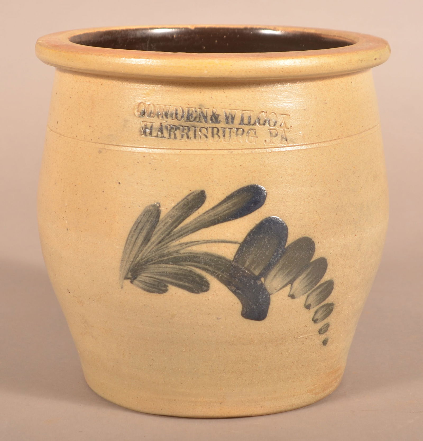 Cowden & Wilcox 1-Gallon Stoneware Crock. (1 of 2)