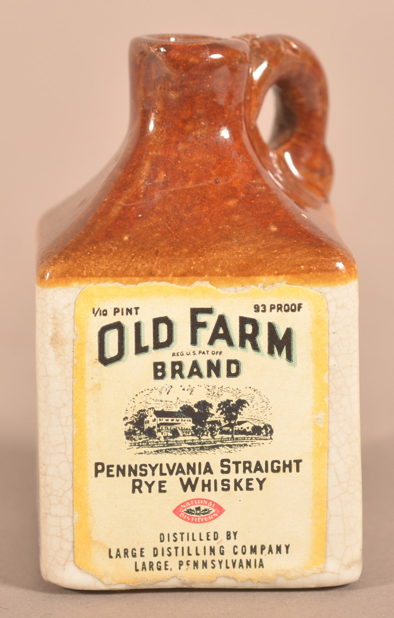 "Old Farm" Miniature Stoneware Jug. (1 of 2)